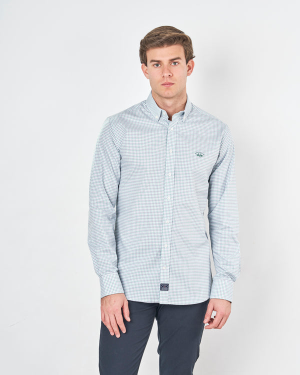 CAMISA C/BOTON VIYELA CUADROS 0025 019373 SPAGNOLO