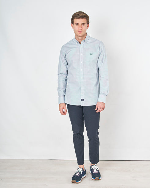 CAMISA C/BOTON VIYELA CUADROS 0025 019373 SPAGNOLO