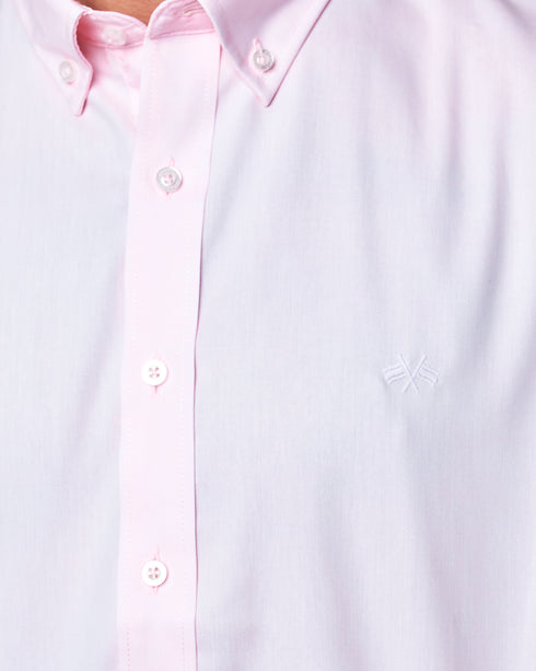 CAMISA SPAGNOLO CUELLO BOTON MICRO ROSA
