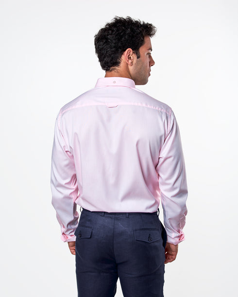 CAMISA SPAGNOLO CUELLO BOTON MICRO ROSA