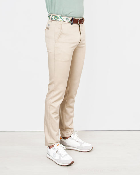 PANTALON CHINO SPG SLIM ESTAMPADO 154068845 CREMA