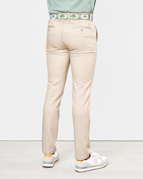 PANTALON CHINO SPG SLIM ESTAMPADO 154068845 CREMA