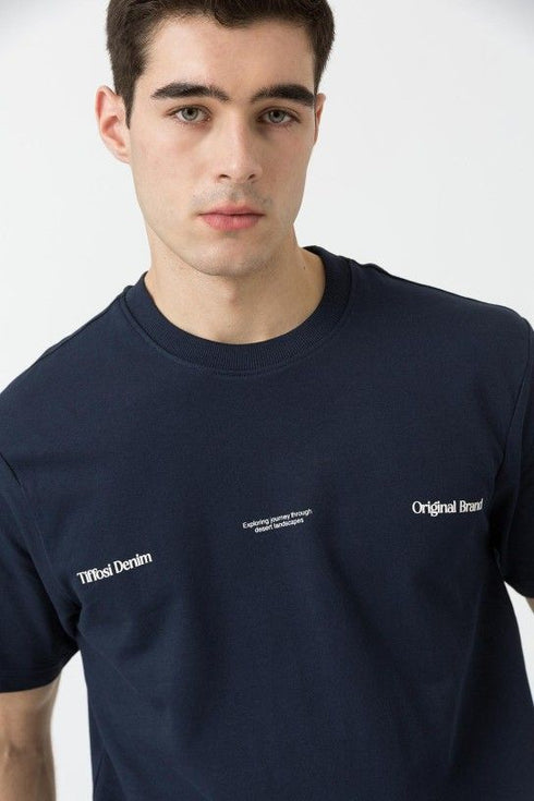 Camiseta Manga Corta TIFFOSI Shawn 773 Azul de Metileno