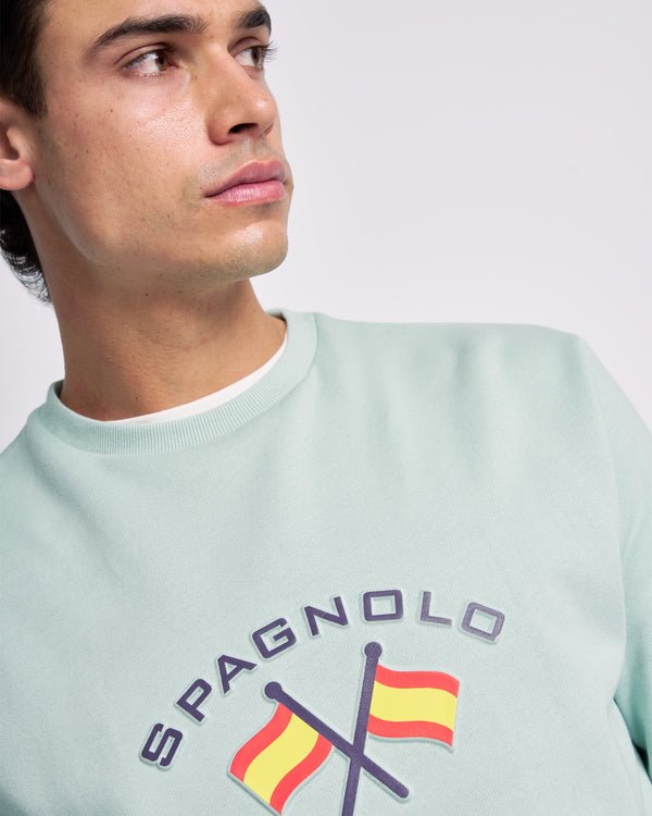 SUDADERA SPG BANDERAS 17434814 VERDE/AGUA