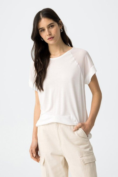 Camiseta Manga Corta TIFFOSI Cilita_2 110 Blanco Brillante