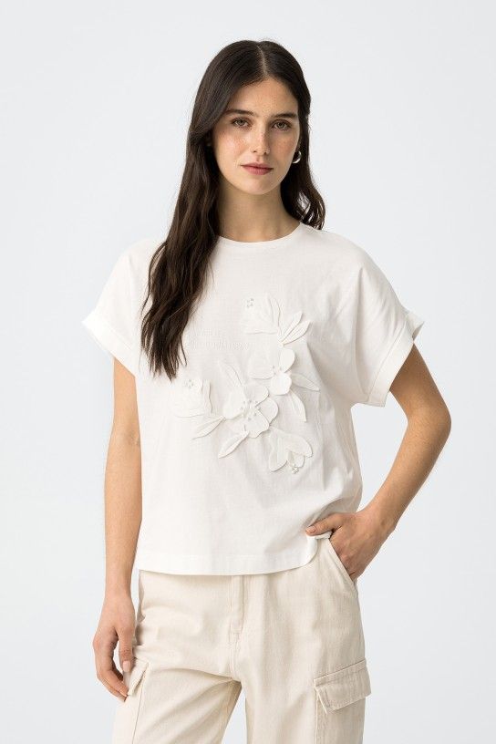 Camiseta Manga Corta TIFFOSI Max 110 Blanco Brillante