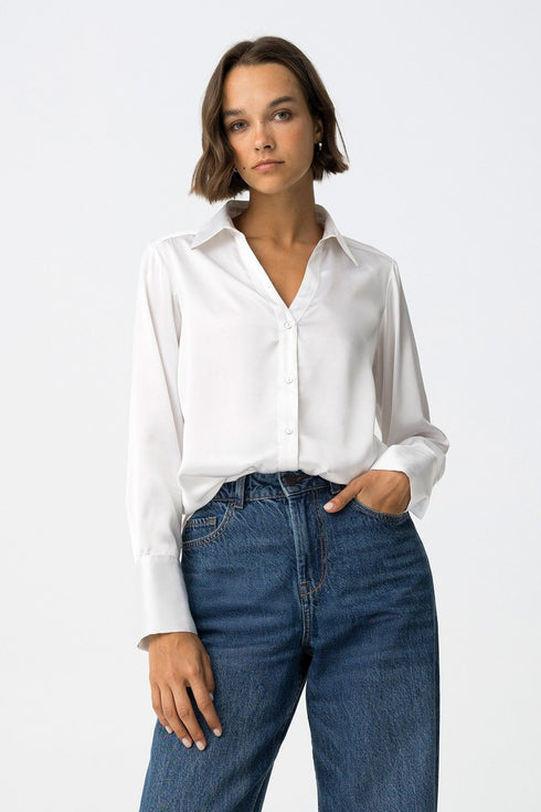 Camisa Manga Larga TIFFOSI Capricho_1 10063318 110 Blanco Brillante