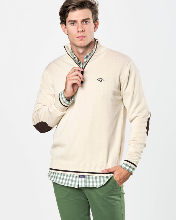 JERSEY C/PADEL CONTRASTE SUEDE 1005 000011 SPAGNOLO