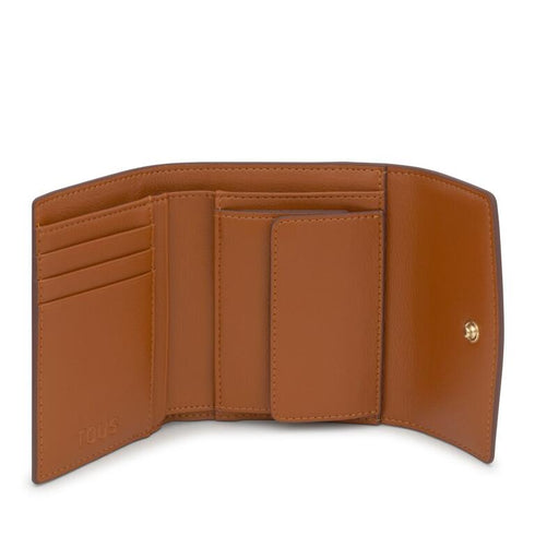 BILLETERA S. POCKET TOUS BLOOM CAMEL