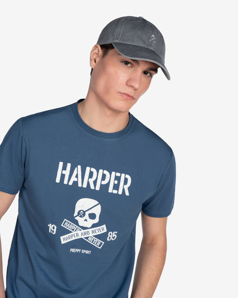 CAMISETA SKULL WASH BLUE Harper & Neyer