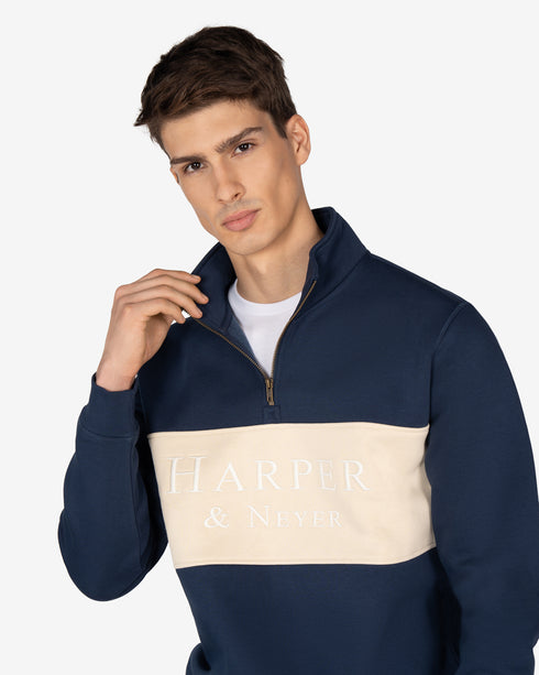 SUDADERA MARYLAND HARPER & NEYER 404125011 AZUL MARINO