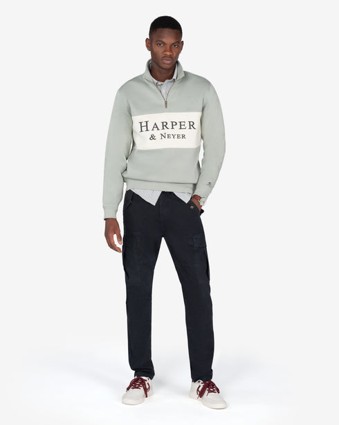 SUDADERA MARYLAND HARPER & NEYER 404125011 MILITAR