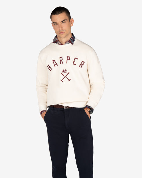 SUDADERA NEW ENGLAND HARPER & NEYER 404125026 CRUDO