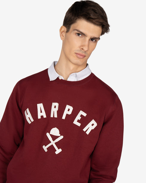 SUDADERA NEW ENGLAND HARPER & NEYER 404125026 BORGOÑA
