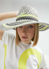 Sombrero floppy efecto rafia multicolor VERDE - NEGRO