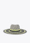 Sombrero floppy efecto rafia multicolor VERDE - NEGRO