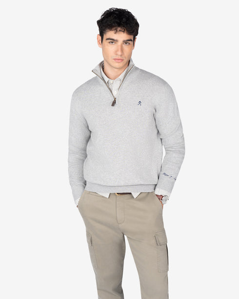 JERSEY ICON ZIPPER HARPER & NEYER 600125006 FRESNO GRIS
