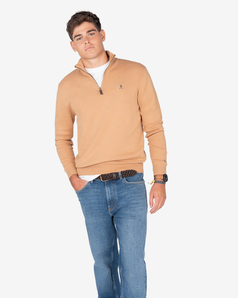 JERSEY ICON ZIPPER HARPER & NEYER 600125006 CAMEL