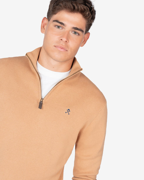 JERSEY ICON ZIPPER HARPER & NEYER 600125006 CAMEL