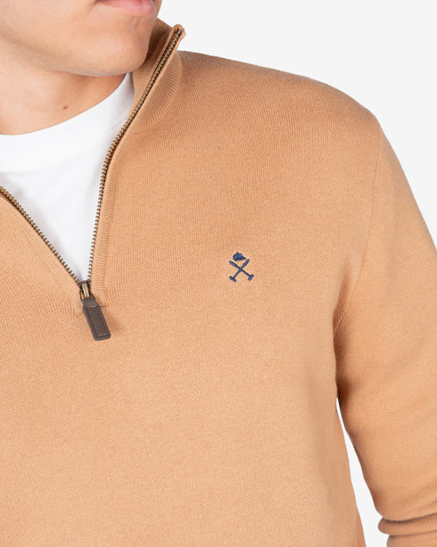 JERSEY ICON ZIPPER HARPER & NEYER 600125006 CAMEL