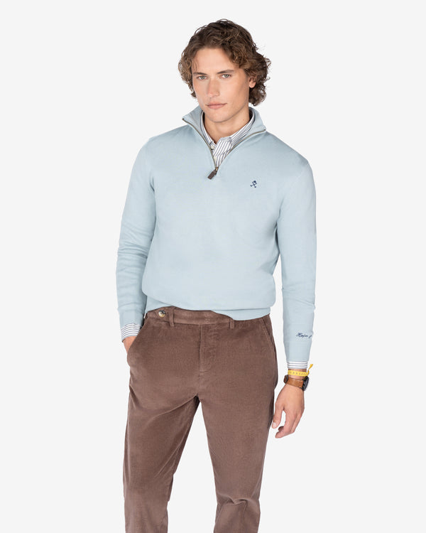 JERSEY ICON ZIPPER HARPER & NEYER 600125006 AZUL CLARO