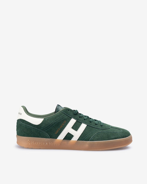 SNEAKER HAMPTONS SUEDE HARPER & NEYER 700125012 BOTELLA VERDE
