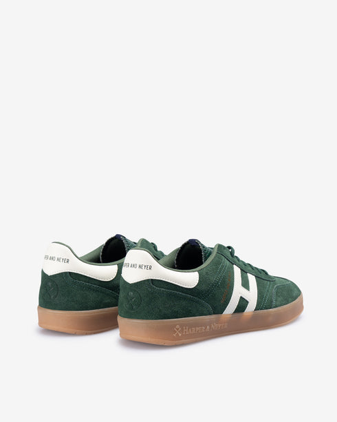 SNEAKER HAMPTONS SUEDE HARPER & NEYER 700125012 BOTELLA VERDE