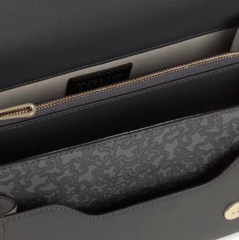 Bandolera mediana Audree gris oscuro Kaos Mini Lines