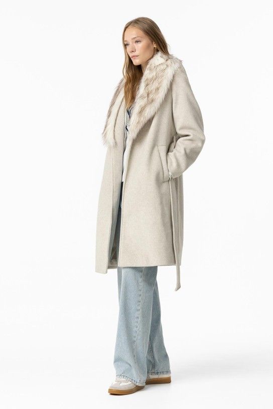 Abrigo Bush 1 162 Beige Croissant