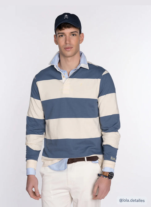 POLO RUGBY WASH BLUE Harper & Neyer