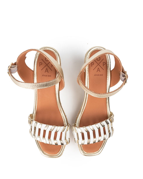 CUÑA POPA 051 DIGUE CALADO VAQUETA BLANCO