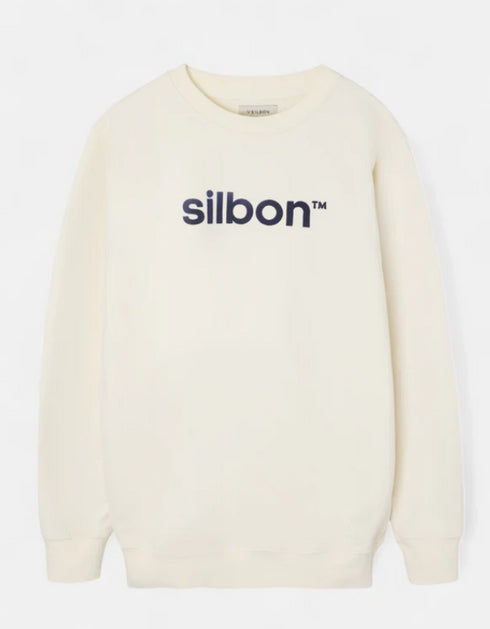 Sudadera silbon flock crema 133899 SILBON