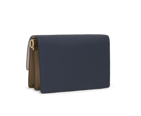 BANDOLERA TOUS M. AUDREE SAFFIANO AZUL M-ROSA CL