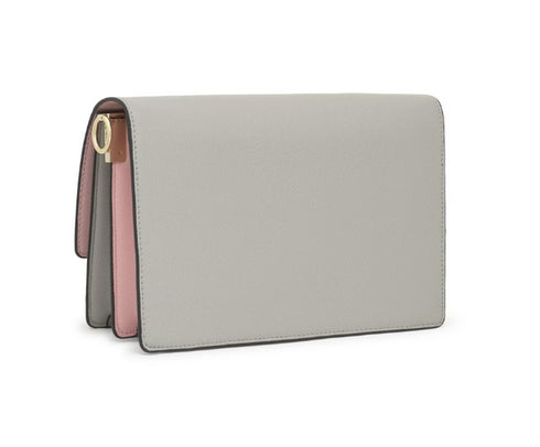 BANDOLERA TOUS M. AUDREE SAFFIANO GRIS ROSA