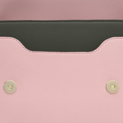 BANDOLERA TOUS M. AUDREE SAFFIANO GRIS ROSA