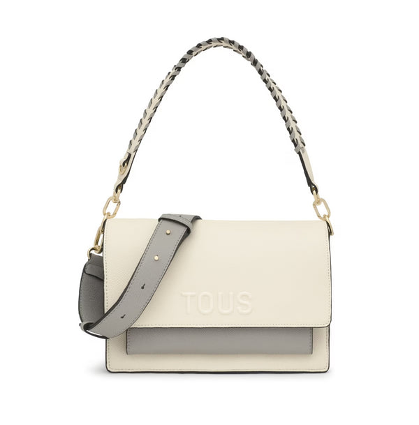 BANDOLERA TOUS M. AUDREE SAFFIANO BEIGE GRIS