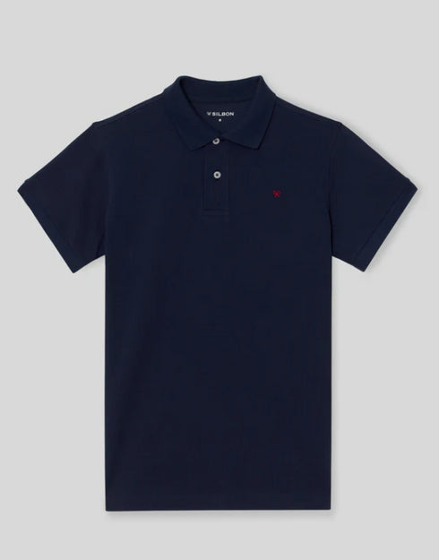 Polo clasico liso azul marino 124653 SILBON