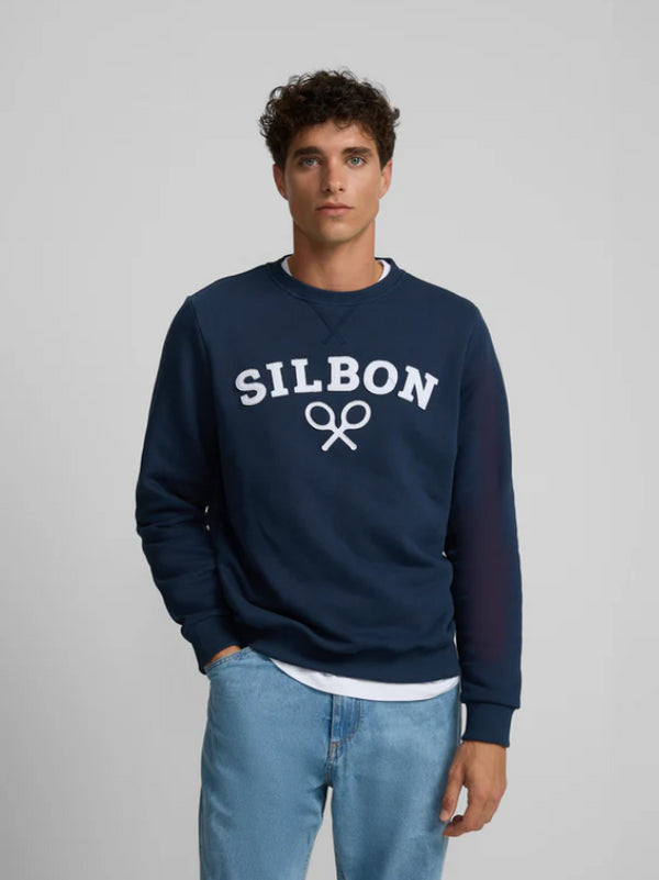 Sudadera silbon raqueta media azul marino 125013 SILBON
