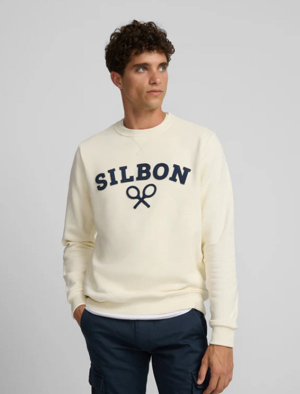 Sudadera silbon raqueta media crema 125014 SILBON