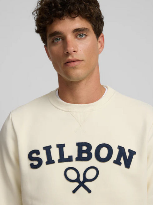 Sudadera silbon raqueta media crema 125014 SILBON