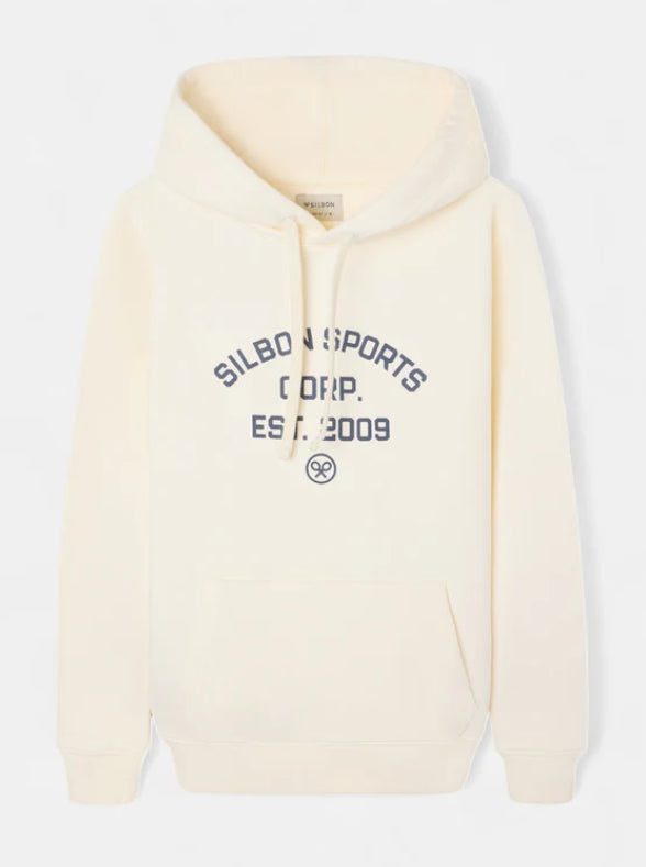 Sudadera hoodie Silbon sports crema 133836 SILBON