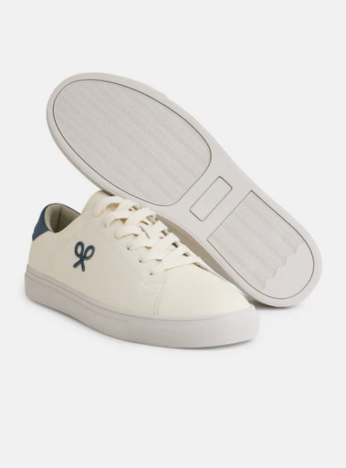 Zapatilla silbon clasica blanca azul marino 133262 SILBON