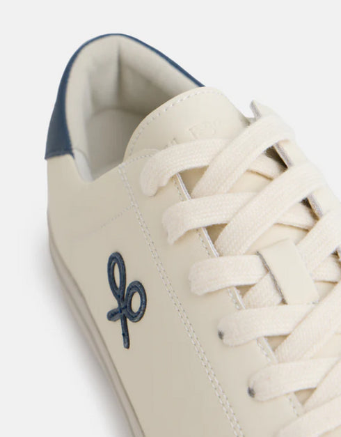 Zapatilla silbon clasica blanca azul marino 133262 SILBON