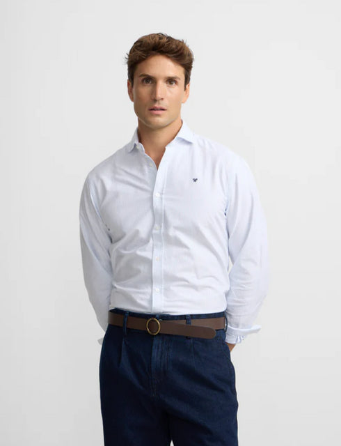 Camisa sport oxford rayas celeste 134124 SILBON
