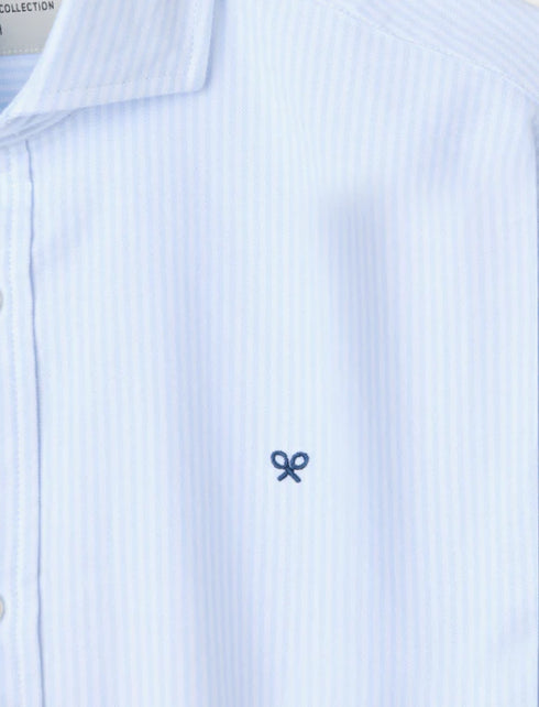 Camisa sport oxford rayas celeste 134124 SILBON