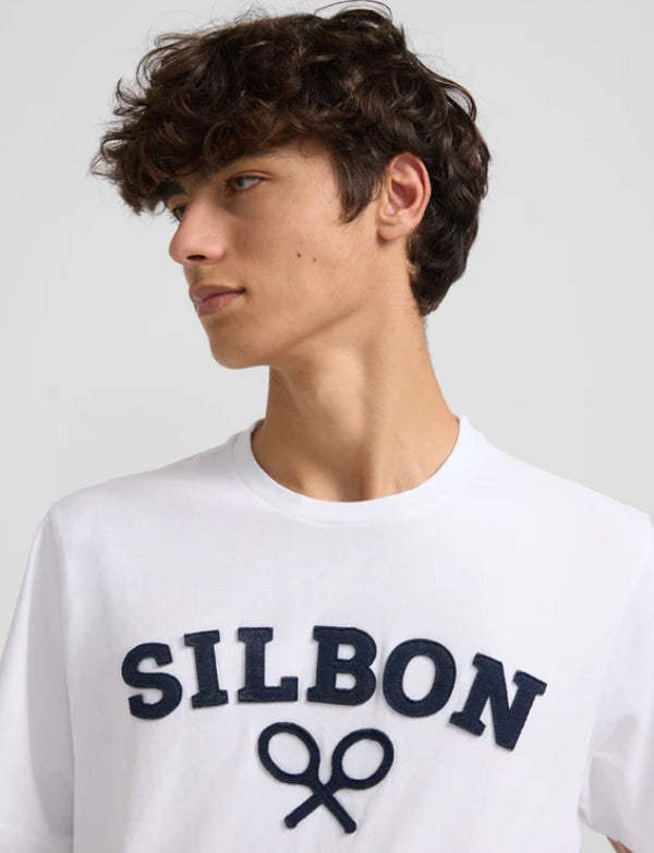 Camiseta silbon raqueta media blanca 124611 SILBON
