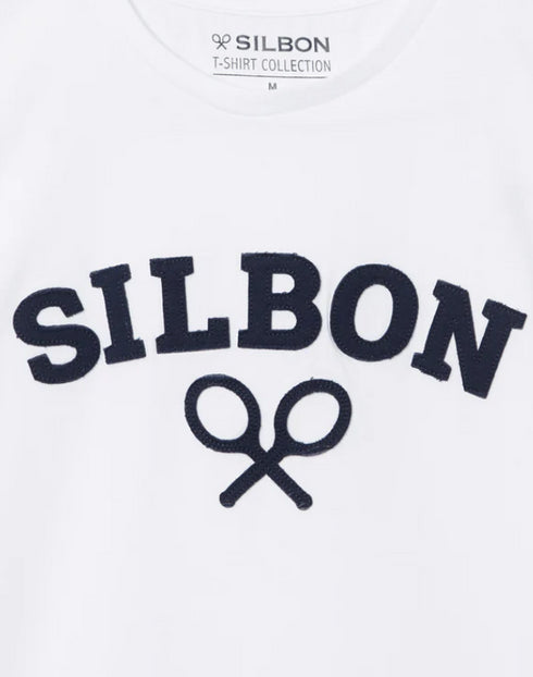 Camiseta silbon raqueta media blanca 124611 SILBON