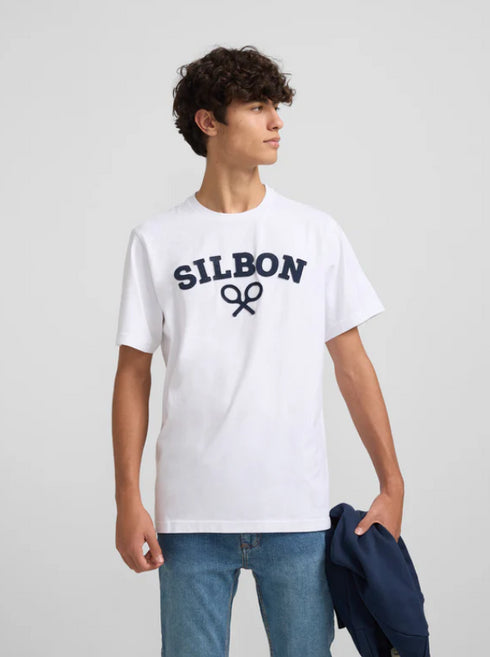 Camiseta silbon raqueta media blanca 124611 SILBON