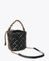 Bolso tipo bombonera acolchada efecto piel con logo LC leopardo NEGRO LF2504009.00N.U LOLA CASADEMUNT
