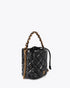 Bolso tipo bombonera acolchada efecto piel con logo LC leopardo NEGRO LF2504009.00N.U LOLA CASADEMUNT